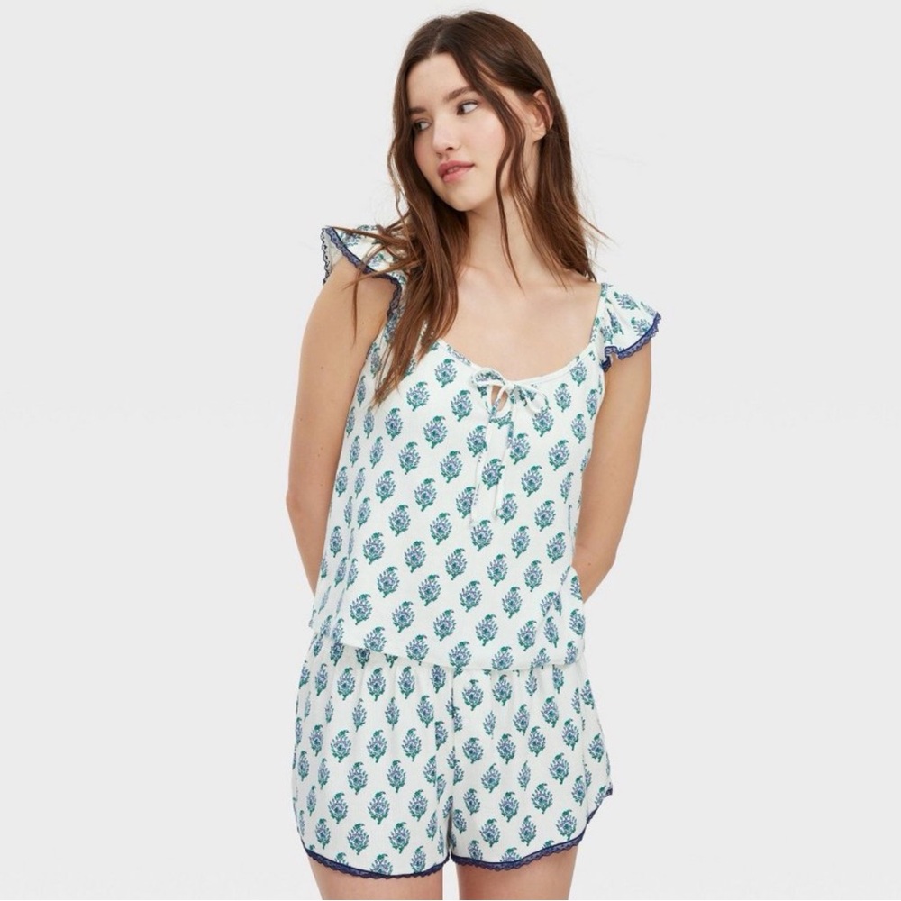 ISO Roller Rabbit x Target Women’s Bouquet Pointelle Tank Top and Shorts PJ Set